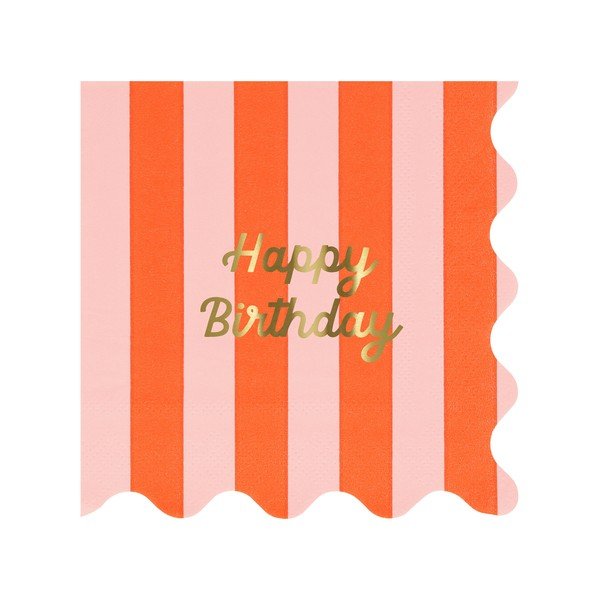 Papīra salvetes (16 gab.) Happy Birthday – Meri Meri-image-3