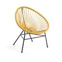 Sinepju dzeltens dārza krēsls ar tērauda konstrukciju Kave Home Samantha