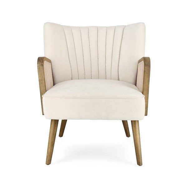 Bēšs samta atpūtas krēsls Virna – Bizzotto-image-2