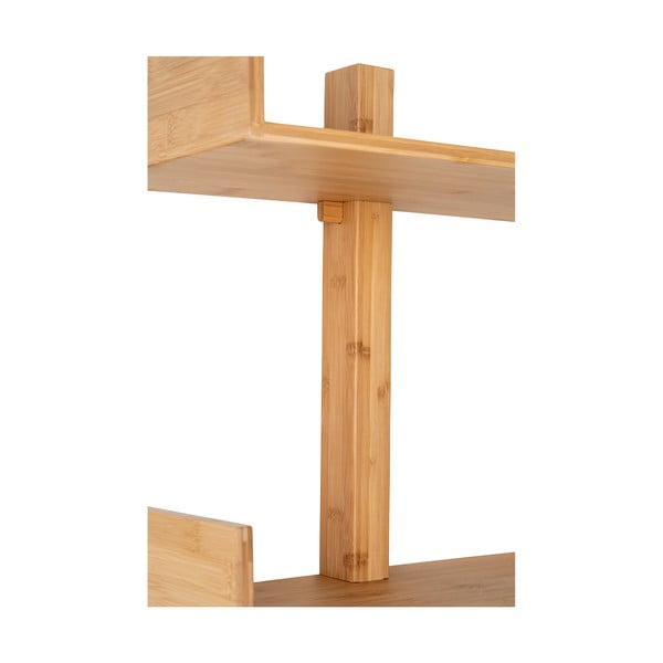 Dabīga toņa daudzlīmeņu bambusa sienas plaukts 50 cm Villa – House Nordic-image-4