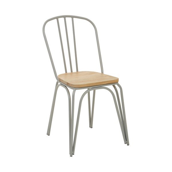 Pelēks/dabīga toņa gobas masīvkoka pusdienu krēsls District – Premier Housewares