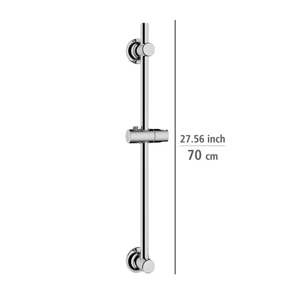 Nerūsējošā tērauda pašturošs dušas stienis spīdīgā sudraba krāsā 70 cm – Wenko-image-2