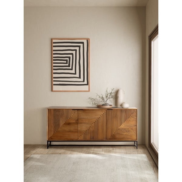 Dabīga toņa mango masīvkoka kumode 170x79x40 cm Nereida – MOME-image-1