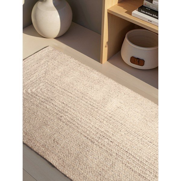 Krēmkrāsas divpusējs/ar rokām darināts džutas celiņa paklājs 80x200 cm Juno – Hanse Home-image-2