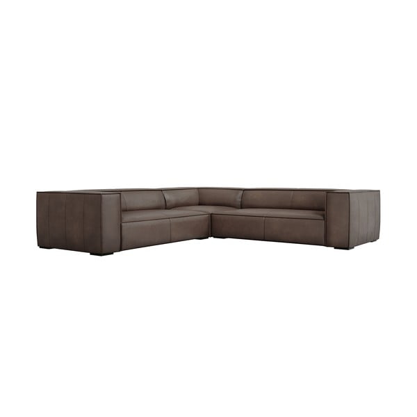 Brūns ādas stūra dīvāns (mainīgs) Madame – Windsor & Co Sofas