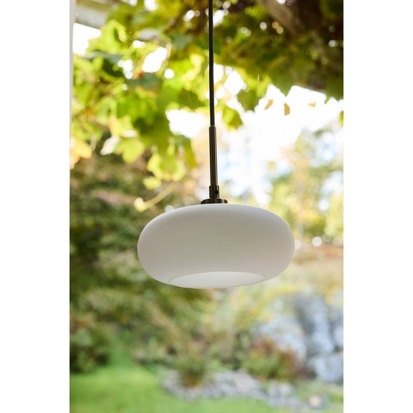 Balta/matētas sudraba krāsas piekaramā lampa no opāla stikla ø 20 cm Thalia – Jotex-image-2