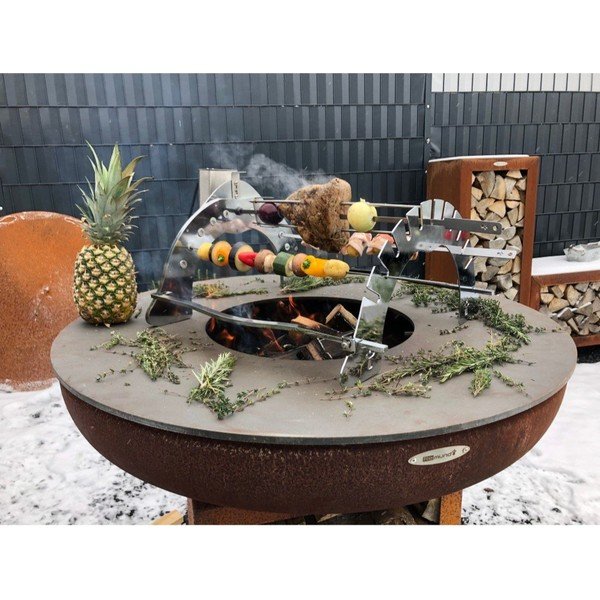 Hromēta tērauda grila statīvs Rotisserie Set – Remundi-image-1