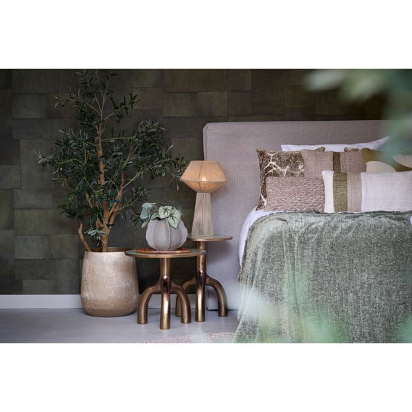 Gaiši zaļa galda lampa ar džutas abažūru (augstums 47 cm) Fugia – Light & Living-image-1