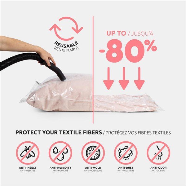 Vakuuma maisi apģērbam (2 gab.) Premium Valve S – Compactor-image-1