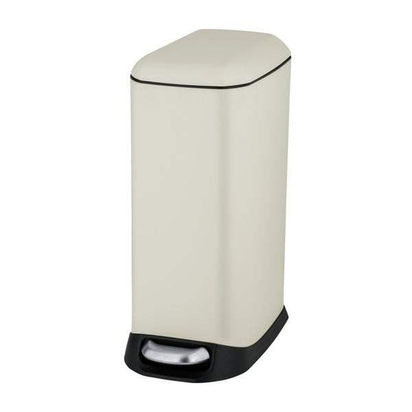 Krēmkrāsas tērauda atkritumu tvertne ar pedāli 12 l Design – Wenko