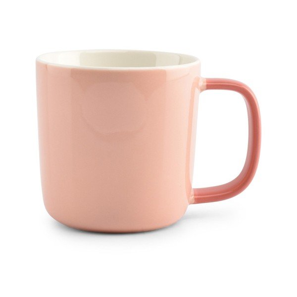 Rozā krūze no sintētiskā kaula porcelāna 370 ml Mae – ONA