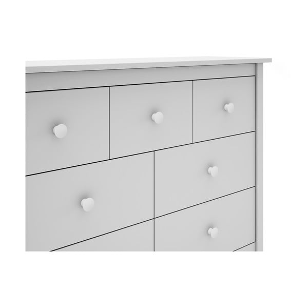 Balta zema bērnu kumode no priedes 110x80 cm Max – Marckeric-image-1