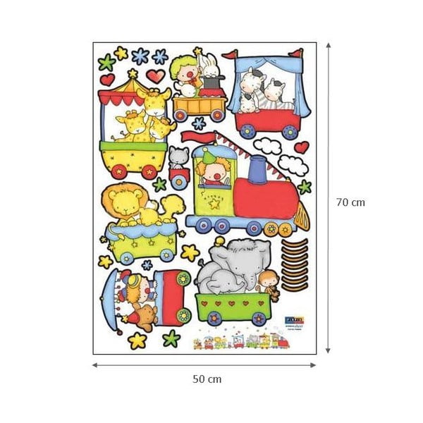 Sienas uzlīme Train of circus animals, 120 cm-image-2