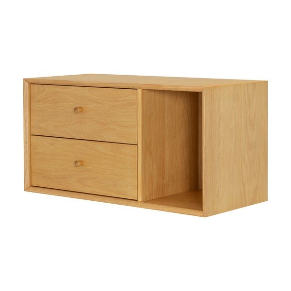 Dabīga toņa atvilktnes moduļu plauktu sistēmai ar ozolkoka imitāciju 43x33 cm Z  – Tenzo-image-1