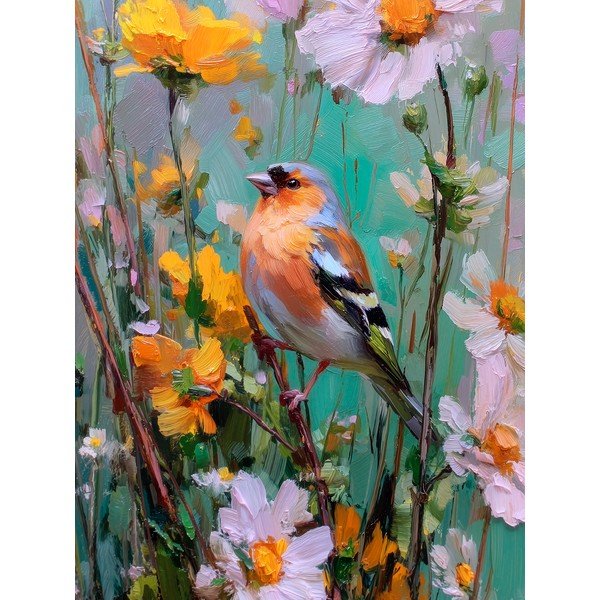 Drukāta glezna ar rāmi 60x80 cm Fringilla – Styler
