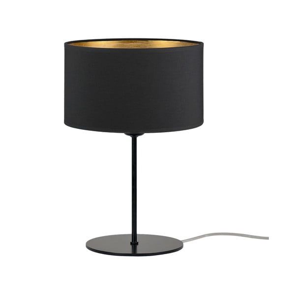 Melna galda lampa ar zelta detaļām Sotto Luce Tres S, ⌀ 25 cm