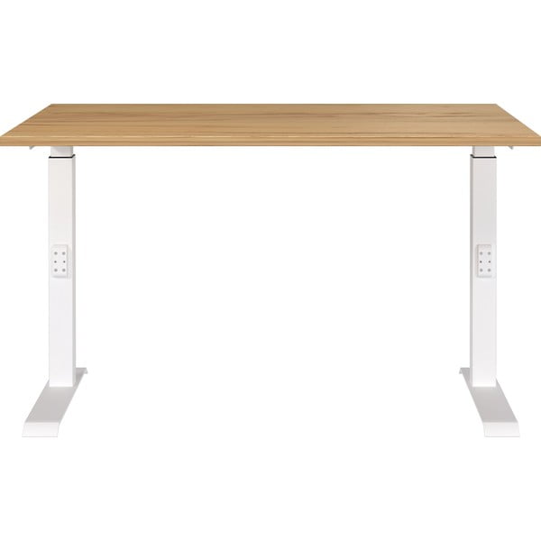 Darba galds ar regulējamu augstumu un ozolkoka imitācijas galda virsmu 80x120 cm Downey – Germania-image-2