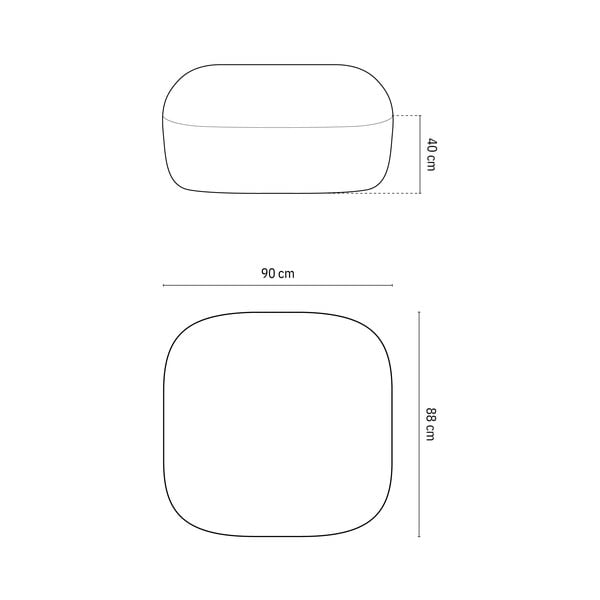 Zaļš kāju soliņš no buklē auduma Jenny – Micadoni Home-image-2