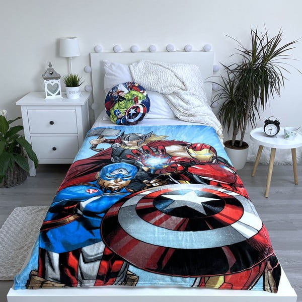Mikroplīša bērnu sega 100x150 cm Avengers Heroes – Jerry Fabrics-image-2