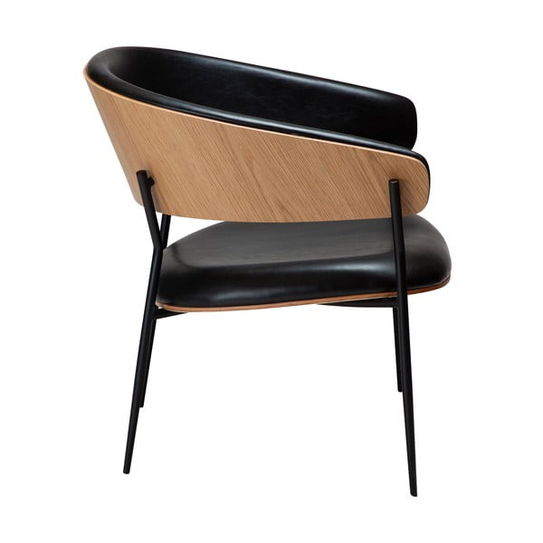 Melns atpūtas krēsls no ādas imitācijas Crib – DAN-FORM Denmark-image-2