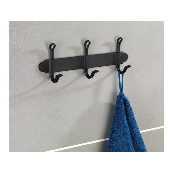 Melns trīsdaļīgs pašturošs sienas āķis Wenko Nostalgia-image-1