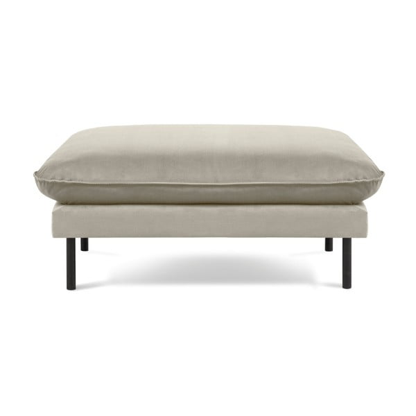 Bēšs samta kāju soliņš Cosmopolitan Design Vienna, 100 x 80 cm-image-2