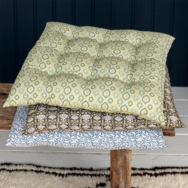 Kokvilnas sēdekļa spilvens 37x37 cm Leaf – Rex London-image-1