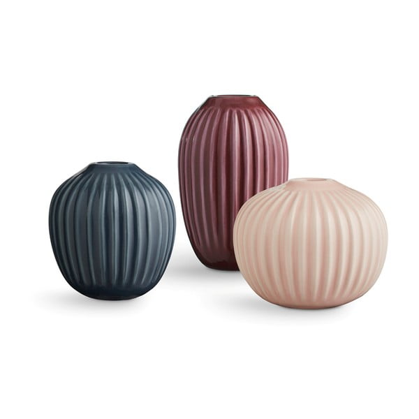 3 keramikas vāžu komplekts Kähler Design Hammershoi Miniature Warm Palette