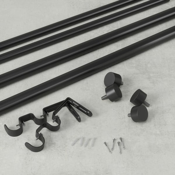 Tērauda regulējama dubulta aizkaru stanga 168–305 cm Cappa – Umbra-image-4