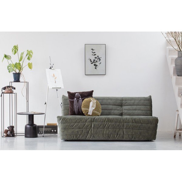 Zaļš samta dīvāns 160 cm Bag – WOOOD-image-4