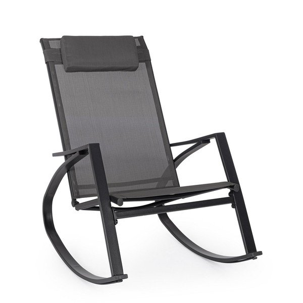 Antracīta pelēks metāla dārza atpūtas krēsls Ercolano – Bizzotto