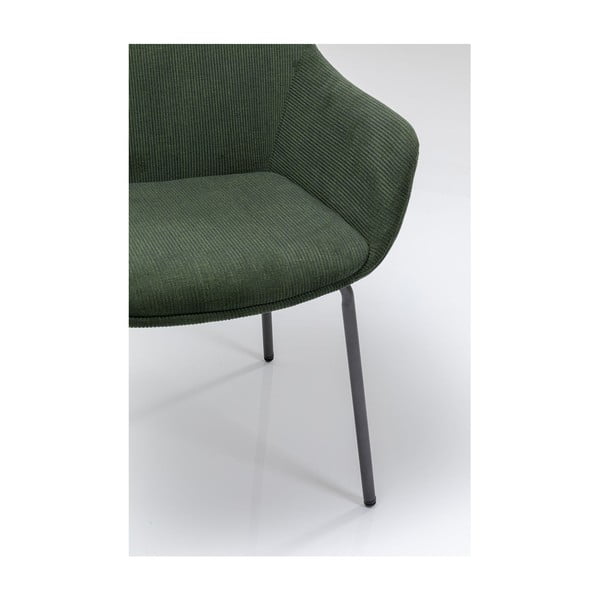 2 zaļu samta krēslu komplekts ar roku balstiem Kare Design Avignon-image-4