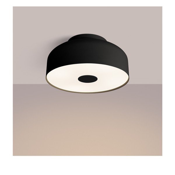 Melna griestu lampa ø 30 cm Blacko – Sollux-image-4