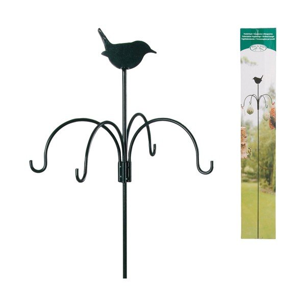 Tumši zaļa putnu barotava ar kātu Esschert Design, augstums 148 cm-image-2