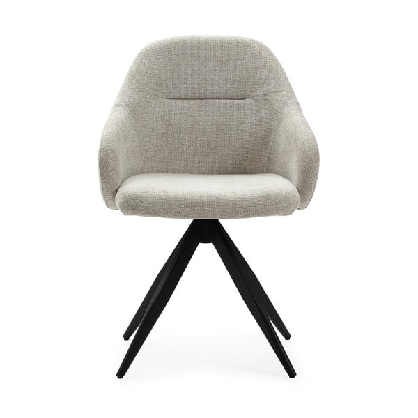 Gaiši pelēki polsterēti ēdamistabas krēsli ar roku balstiem (2 gab.) Tamara – Marckeric-image-2