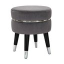 Pelēks samta kāju soliņš Paris – Mauro Ferretti