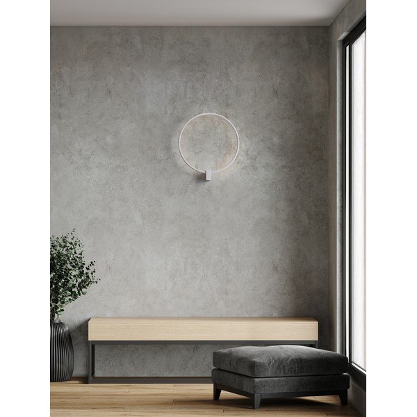 Matēti balta alumīnija LED sienas lampa ar regulējamu spilgtumu Cercio – Nova Luce-image-1