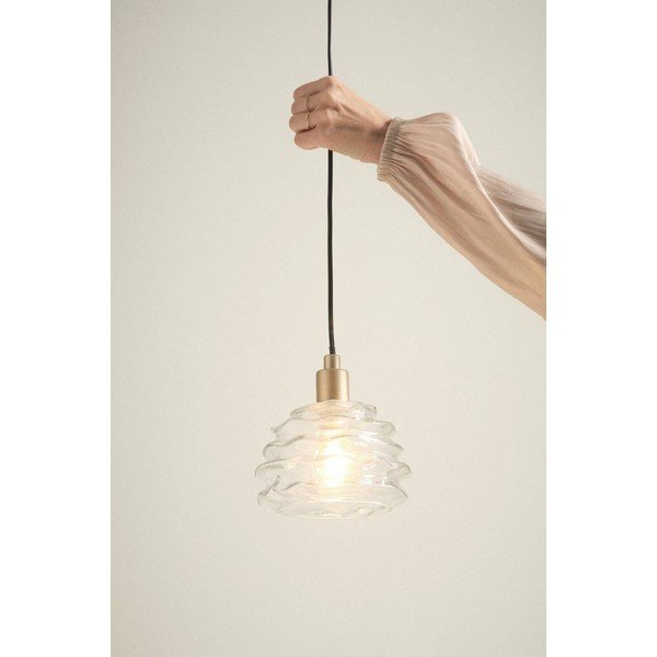 Zelta krāsas stikla piekaramā lampa ø 15 cm Fall – Jotex-image-1