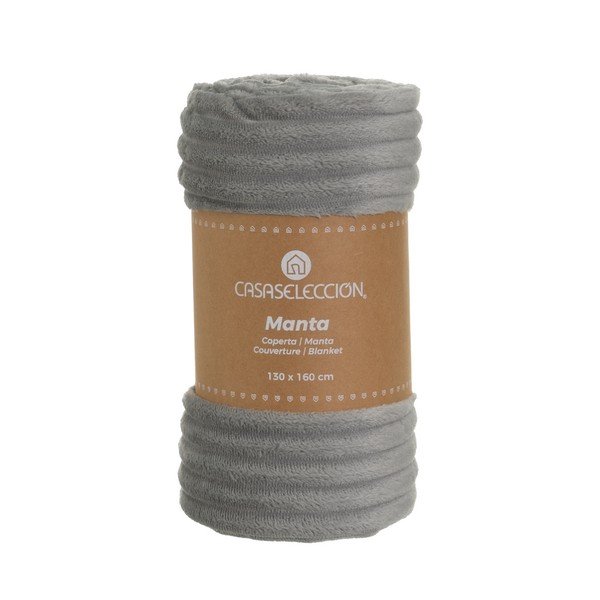 Pelēks mikroplīša pleds 130x160 cm Fur Velvet – Casa Selección-image-4