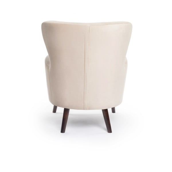 Bēšs samta atpūtas krēsls ar atzveltni Noemye – Bonami Selection-image-4