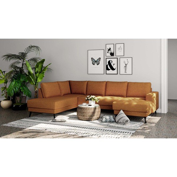 Oranžs stūra dīvāns (kreisais stūris) Fynn – Ghado-image-1