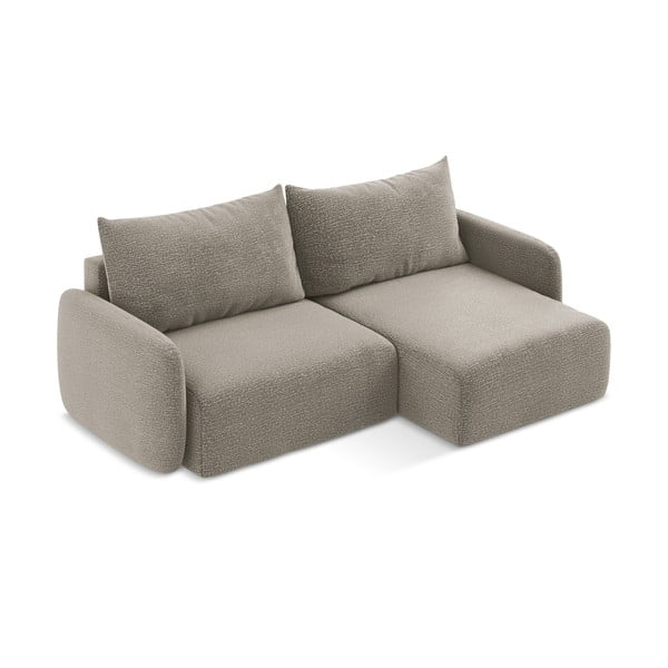 Bēšs salokāms/ar uzglabāšanas vietu stūra dīvāns (ar labo stūri) Kalena – Makamii-image-3