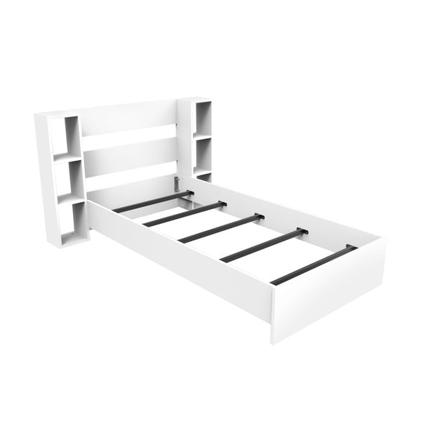 Balta vienvietīga gulta ar veļas kasti 90x190 cm Smart – Kalune Design