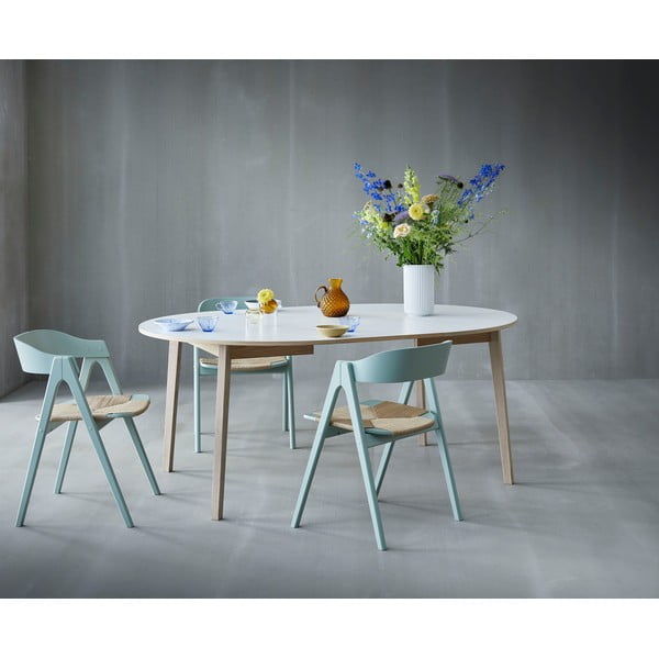 Izvelkamais ēdamgalds ar baltu virsmu Hammel Single Ø130-image-1