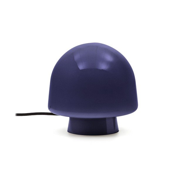 Tumši zila galda lampa ar stikla abažūru (augstums 20 cm) Reig – Kave Home