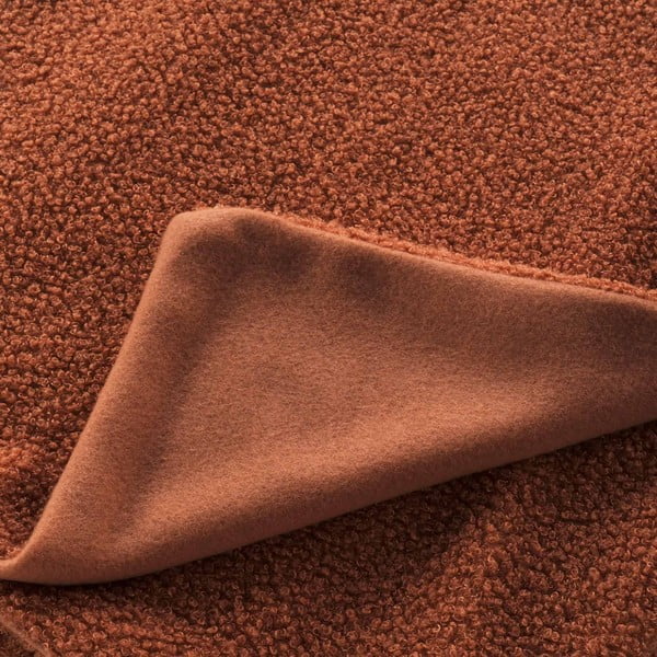 Sarkans/oranžs flīsa pleds 180x220 cm Curly Wooly – douceur d'intérieur-image-1