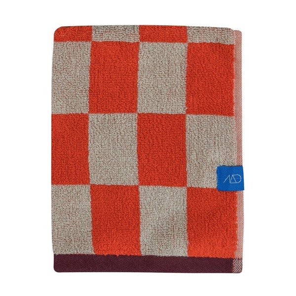 Oranžs/bēšs frotē dvielis no organiskās kokvilnas  50x90 cm Retro – Mette Ditmer Denmark