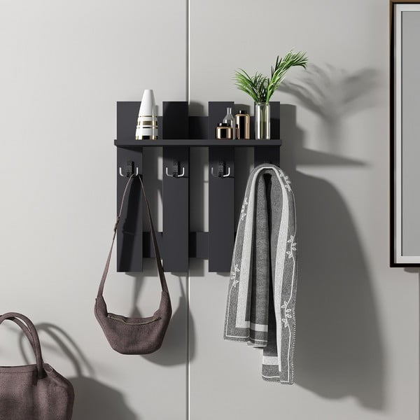Melns sienas pakaramais Utica – Kalune Design-image-1
