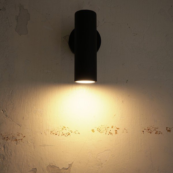 Melna sienas lampa SULION Milan, augstums 17 cm-image-1