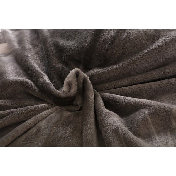 Pelēka vienvietīga mikroplīša gultas veļa 140x200 cm – My House-image-4